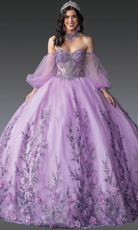 Dancing Queen 1953 - Sequin Embroidered Puff Sleeve Ballgown