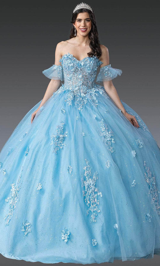 Dancing Queen 1964 - Strapless Sweetheart Floral Quinceanera Gown