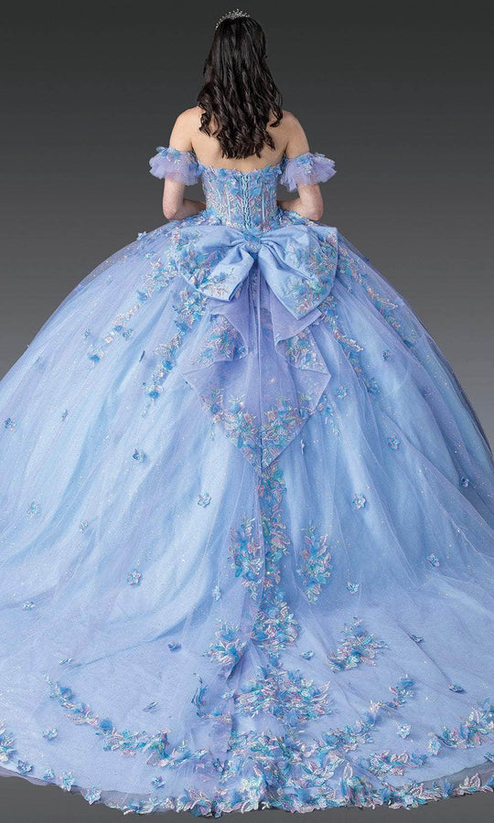 Dancing Queen 1969 - Puff Sleeve Beaded Appliqued Ballgown