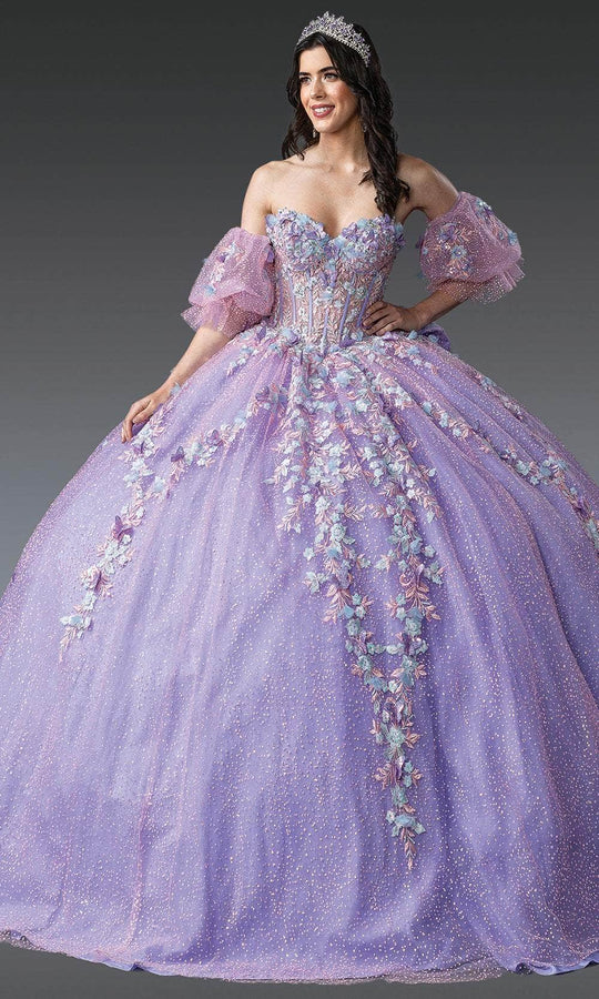 Dancing Queen 1979 - Glitter Floral Corset Ballgown