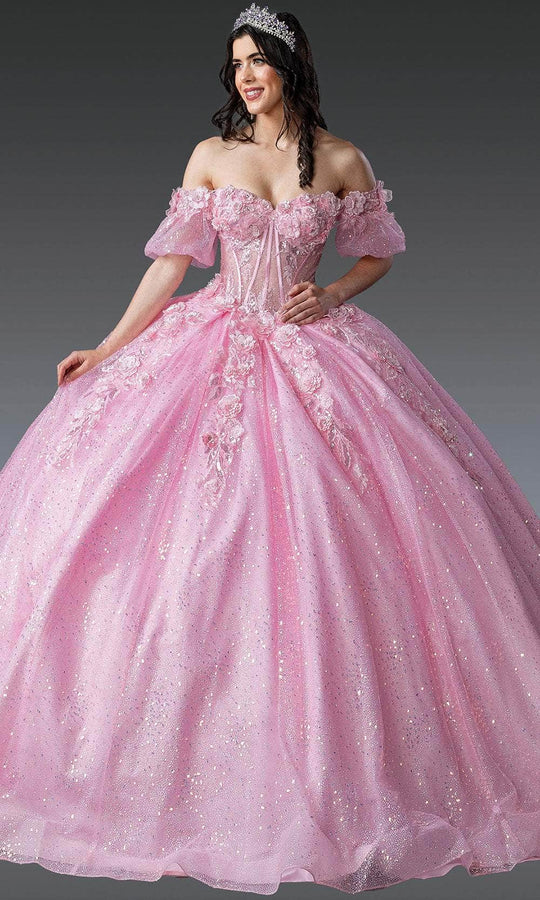 Dancing Queen 1991 - Floral Embroidered Ballgown with Puff Sleeve