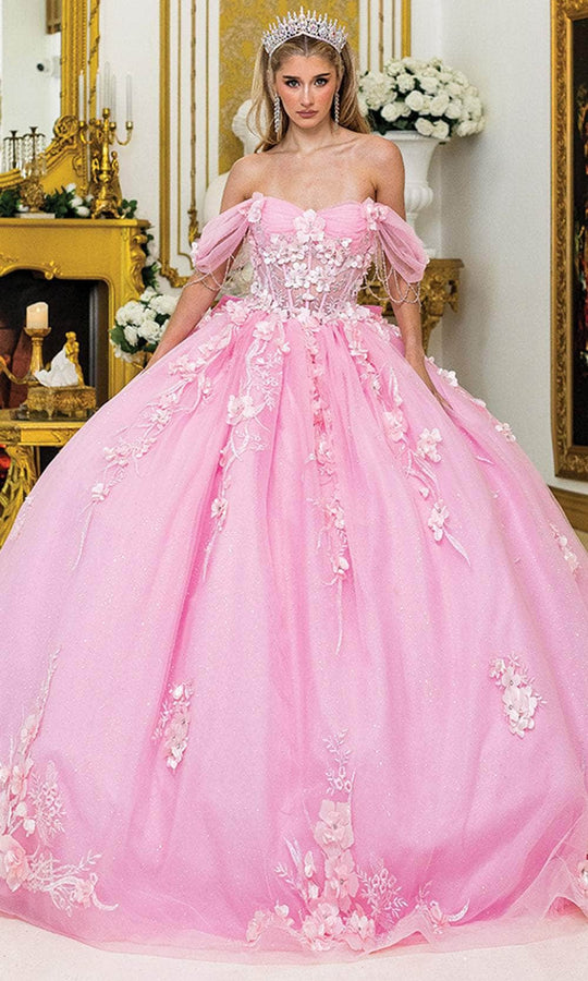 Dancing Queen 1998 - Floral Applique Basque Ballgown