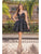 Dancing Queen - 3262 Plunging V-Neck Embellished Dress Homecoming Dresses XS / Black