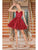 Dancing Queen - 3262 Plunging V-Neck Embellished Dress Homecoming Dresses XS / Burgundy