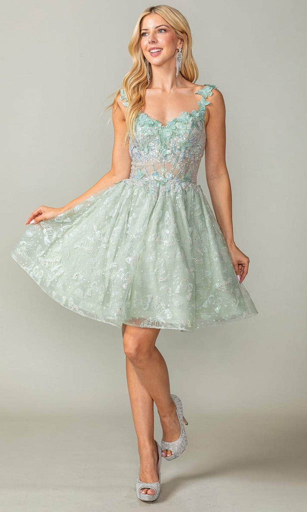 Dancing Queen 3361 - Butterfly Ornate Cocktail Dress Couture Candy Dancing Queen 3361 - Butterfly Ornate Cocktail Dress Couture Candy