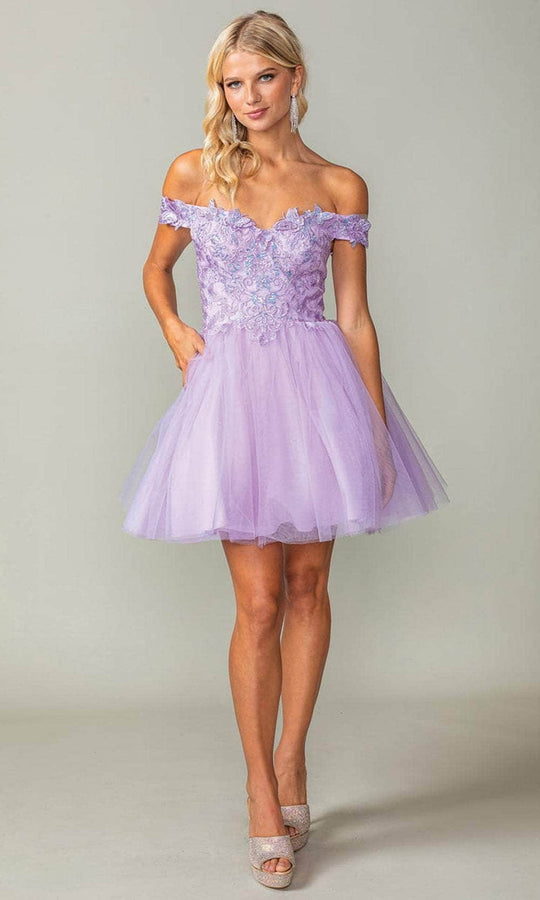 Dancing Queen 3373 - Tulle Embroidered Cocktail Dress
