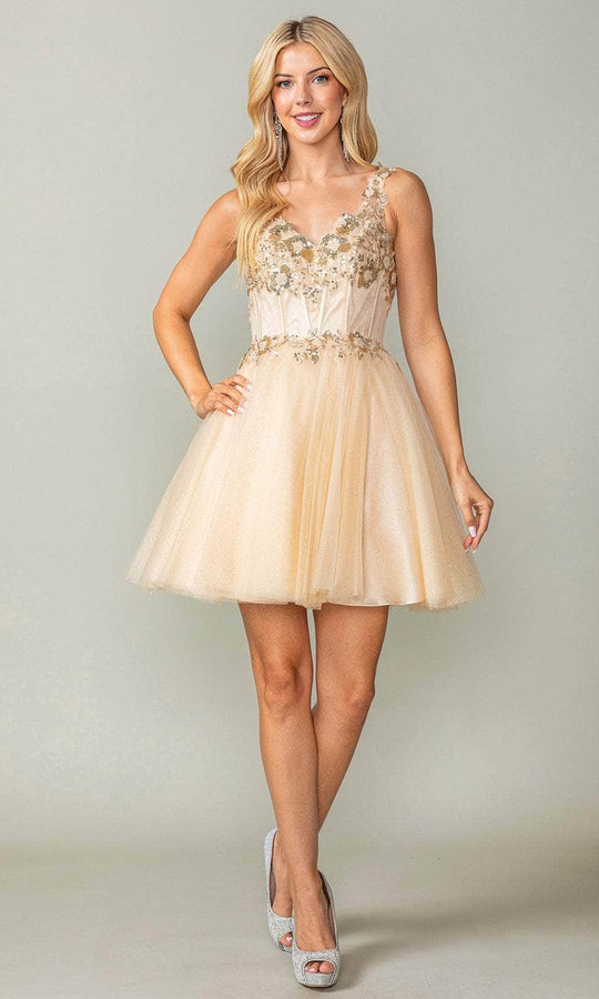 Dancing Queen 3374 - Sleeveless Corset Cocktail Dress