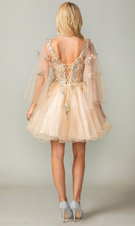 Dancing Queen 3393 - Beaded Floral Cocktail Dress