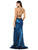 Dancing Queen - 4073 Spaghetti Straps Metallic Mermaid Gown Evening Dresses