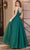 Dancing Queen 4328 - V-Neck Embroidered Prom Gown Evening Dresses L / Hunter Green