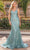 Dancing Queen 4337 - V-Neck Embellished Prom Gown Prom Dresses XS / Sage