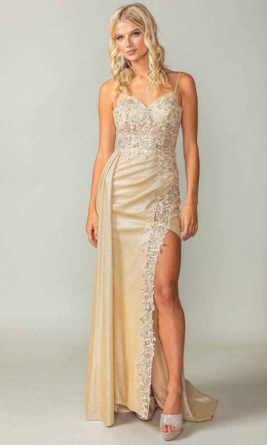 Dancing Queen 4377 - Embroidery Detailed Prom Dress