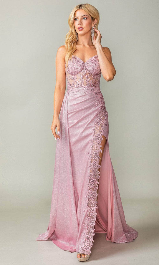 Dancing Queen 4377 - Embroidery Detailed Prom Dress