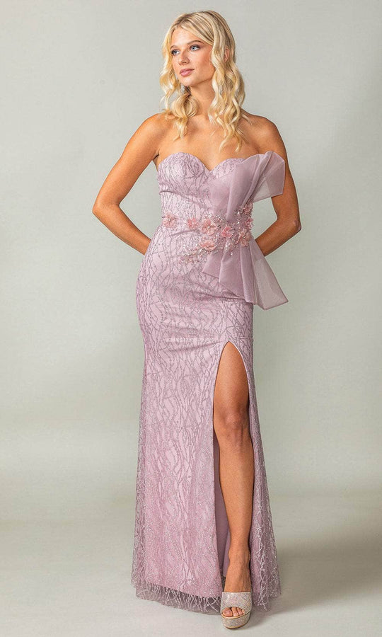 Dancing Queen 4394 - Strapless Ruffled Detail Prom Gown