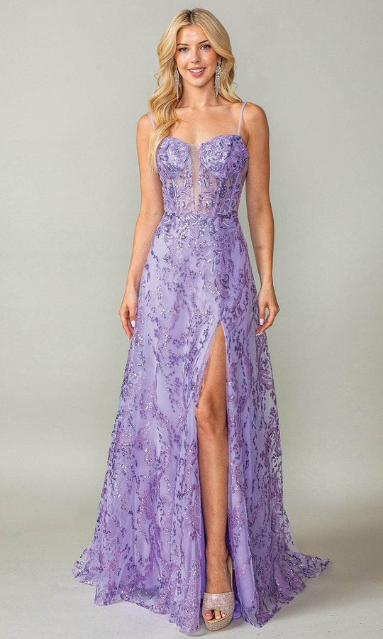 Dancing Queen 4402 - Spaghetti Strap A-Line Prom Gown