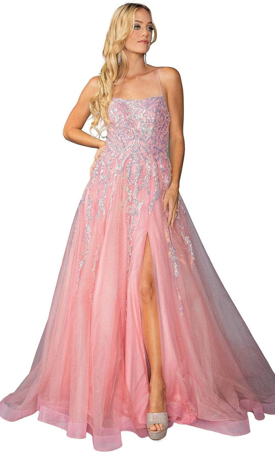 Dancing Queen 4431 - Sequin Embellished Crisscross Back Ballgown