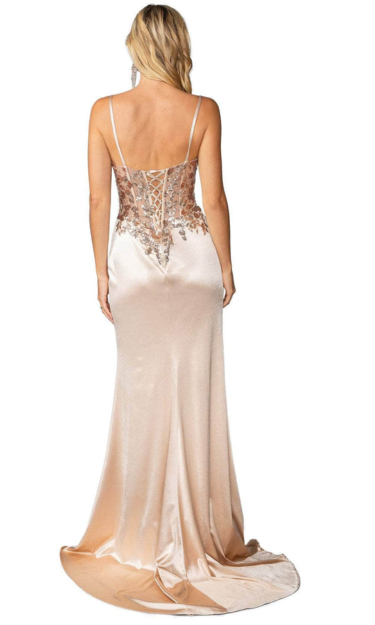 Dancing Queen 4443 - Sleeveless Ruched Detail Prom Gown