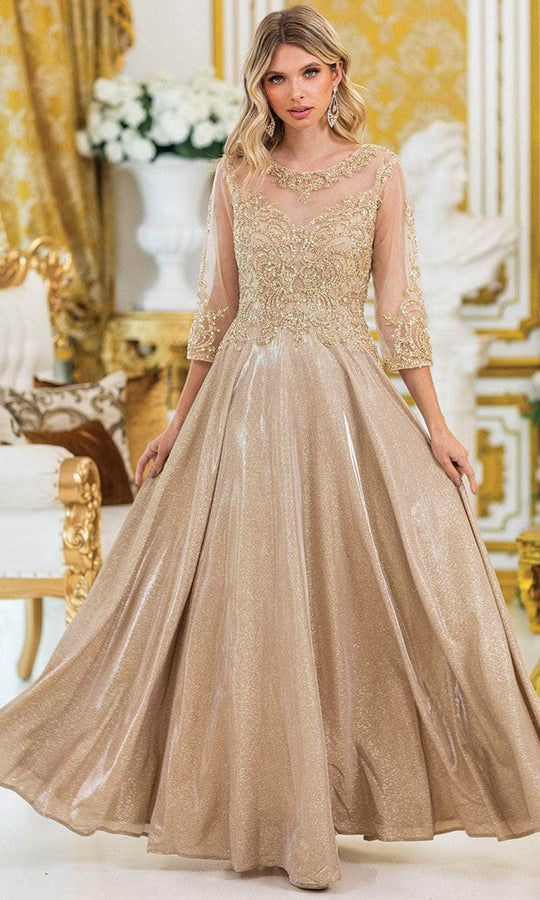 Dancing Queen 4498 - Beaded Embroidered A-line Gown