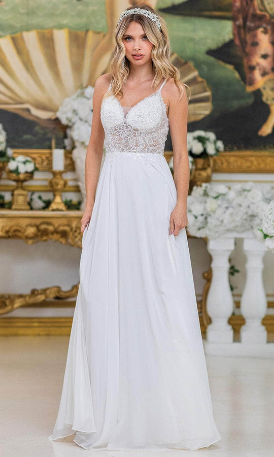 Dancing Queen 4500 - Lace Applique Sleeveless A-Line Gown