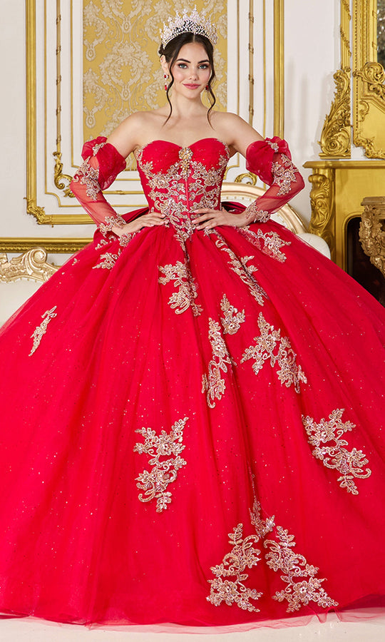 Dancing Queen 5051 - Embroidered Sweetheart Glitter Tulle Ballgown
