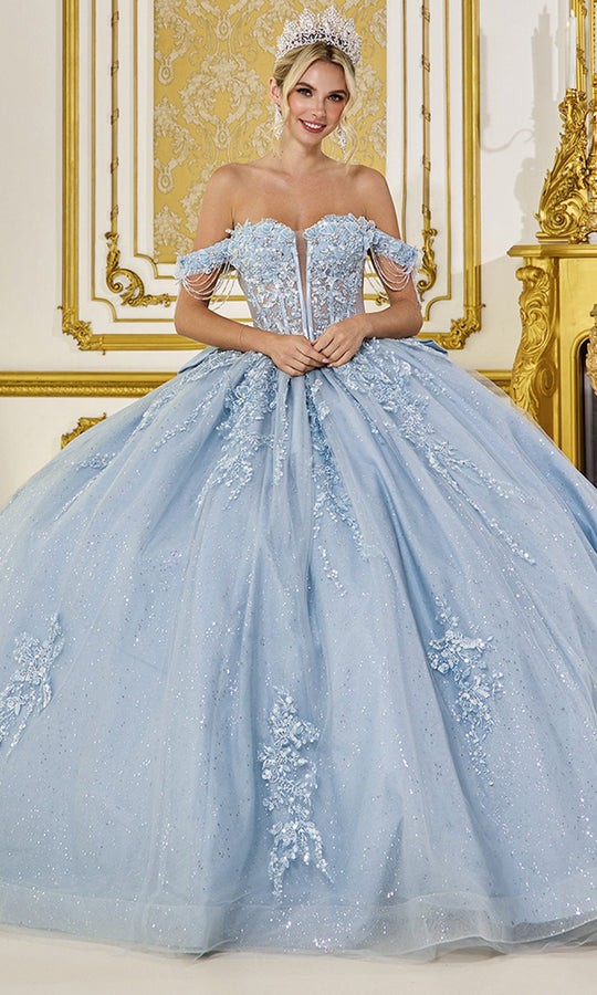 Dancing Queen 5092 - Off Shoulder Sweetheart Beaded Ballgown