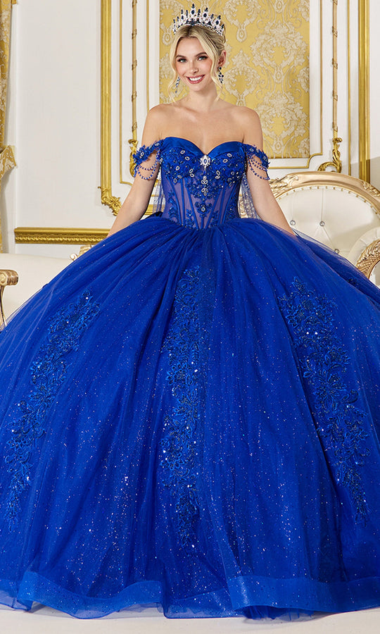 Dancing Queen 5155 - Beaded Lace Sweetheart Neck Tulle Ballgown