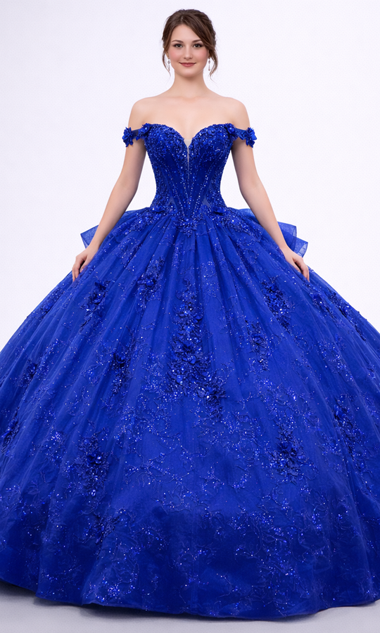Dancing Queen 5162 - Layered Tulle Ballgown with Oversized Bow