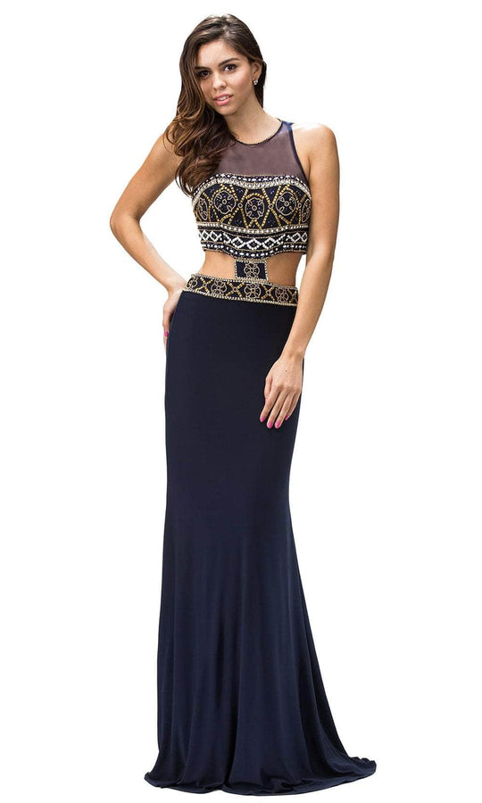 Dancing Queen 9280 - Beaded Cutout Evening Dress