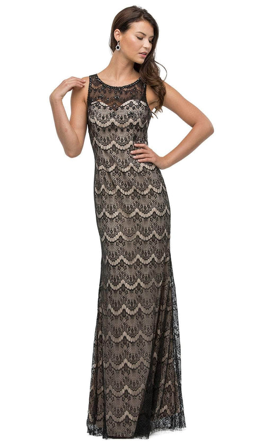 Dancing Queen 9469 - Scalloped Lace Scoop Prom Gown