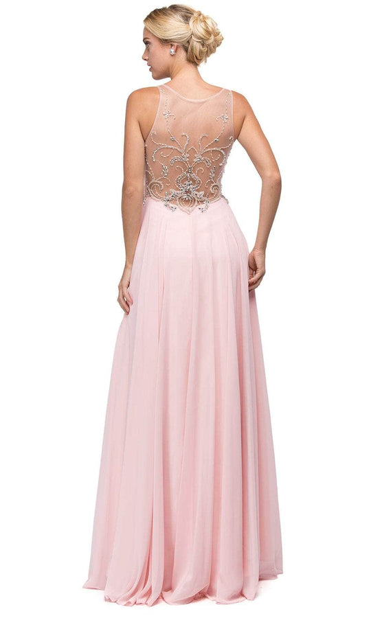 Dancing Queen 9603 - Adorned Illusion Long Dress