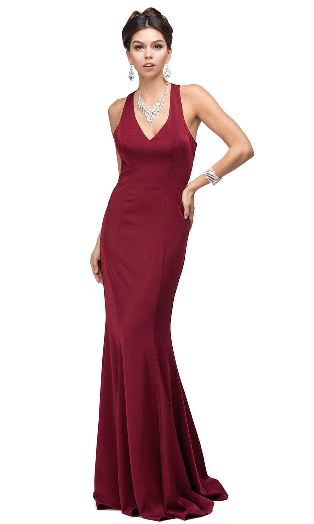 Dancing Queen 9637 Cutout Racer Back Prom Gown Couture Candy