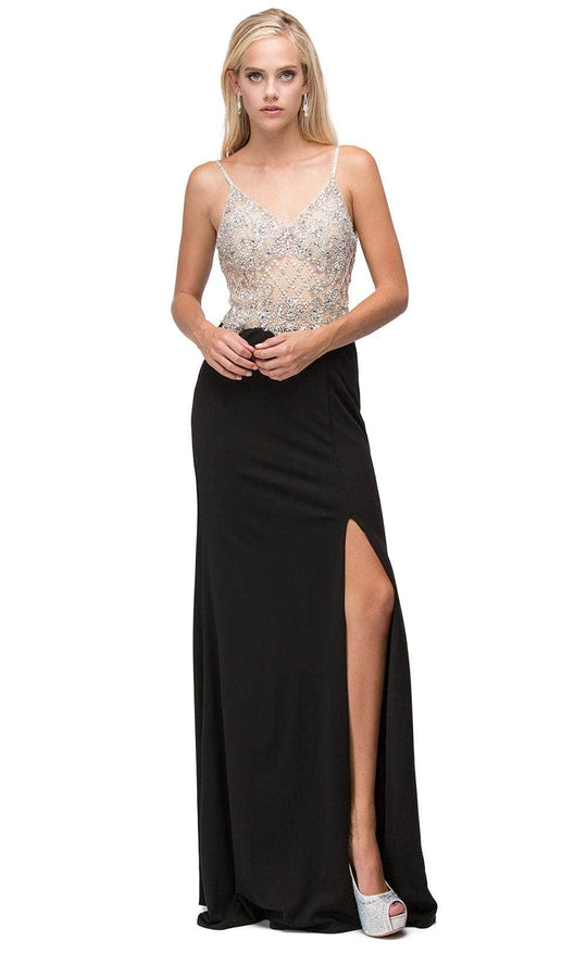 Dancing Queen 9650 - Low V-Back Sheath Prom Gown