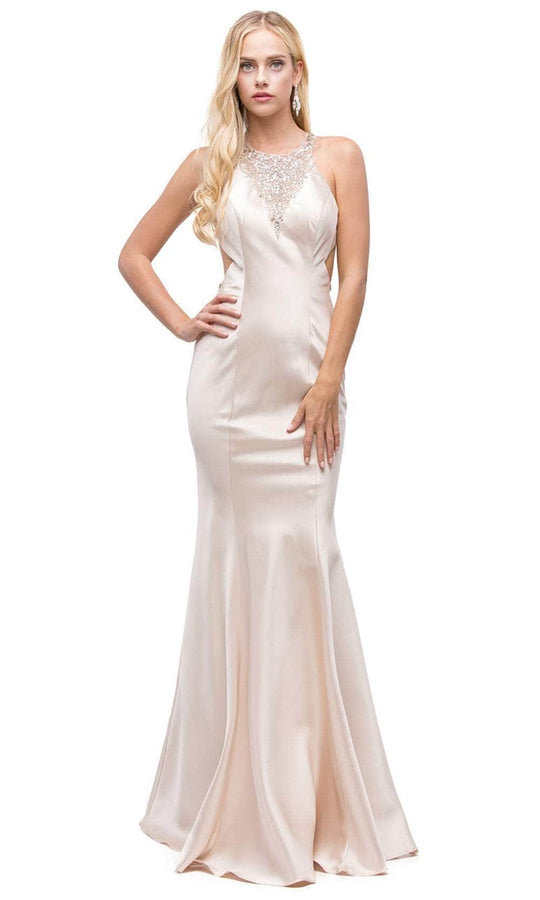 Dancing Queen 9906 - Beaded Strappy Back Prom Gown