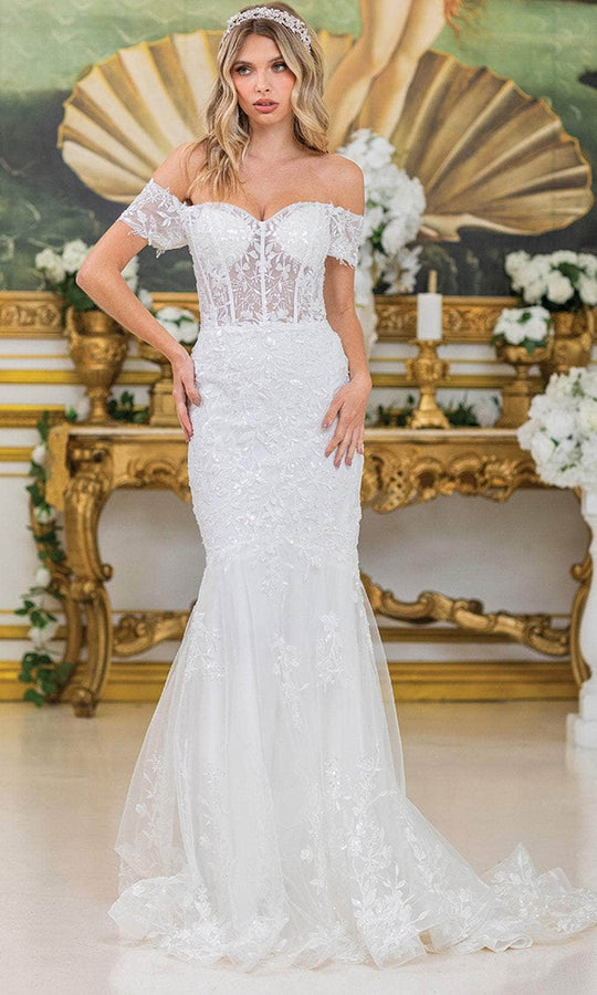 Dancing Queen Bridal 0304 - Sweetheart Mermaid Gown with Lace Applique