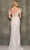 Dave & Johnny 11007 - Feathered Sleeve Sheath Prom Gown Special Occasion Dress