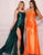 Dave & Johnny 11044 - Scoop Corset Bodice Prom Gown Prom Dresses 00 / Emerald