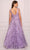 Dave & Johnny 11093 - V-Neck Floral Appliqued Prom Ballgown Special Occasion Dress