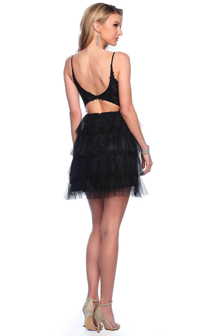 sachin and babi light blue dress Dave & Johnny 11182 - Embroidered Sweetheart Cocktail Dress 10 / Black