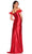 Dave & Johnny 11217 - Feather Trim Off-Shoulder Prom Gown Special Occasion Dress