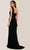 Dave & Johnny 11288 - Draping Cape Asymmetric Prom Gown Special Occasion Dress