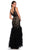 Dave & Johnny 11325 - Patterned Sequin Ruffled Prom Gown Special Occasion Dress