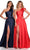 Dave & Johnny 11337 - Bow Accented One Shoulder Formal Gown Special Occasion Dress 00 / Navy Blue