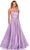 Dave & Johnny 11338 - Embroidered Scoop Neck Prom Gown Special Occasion Dress 00 / Lilac