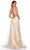 Dave & Johnny 11426 - Illusion Lace Floral Printed Prom Gown Special Occasion Dress