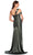 Dave & Johnny 11486 - Ruched One Sided Cold Shoulder Prom Gown Special Occasion Dress