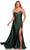 Dave & Johnny 11494 - One Shoulder Embellished Prom Gown Special Occasion Dress 00 / Emerald