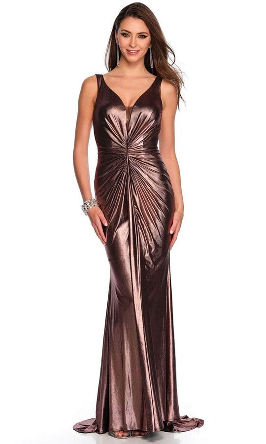Dave & Johnny 11533 - Ruched Bodice Sleeveless Evening Dress