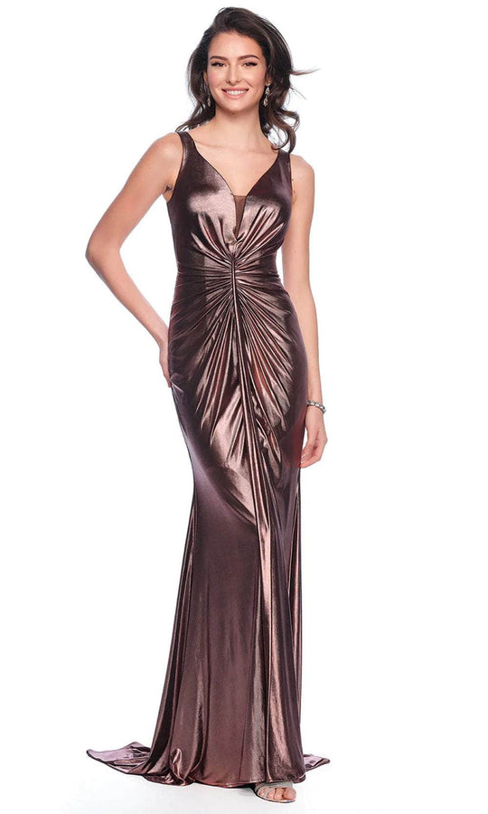 Dave & Johnny 11533 - Ruched Bodice Sleeveless Evening Dress