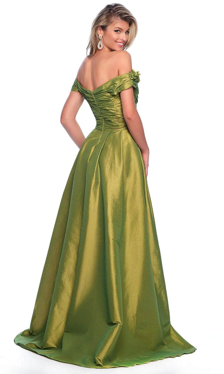 D06 Dave & Johnny Pink Floral Evening Gown (XS-S)