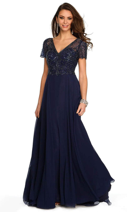 Dave & Johnny 9322 - Beaded Bodice Evening Gown